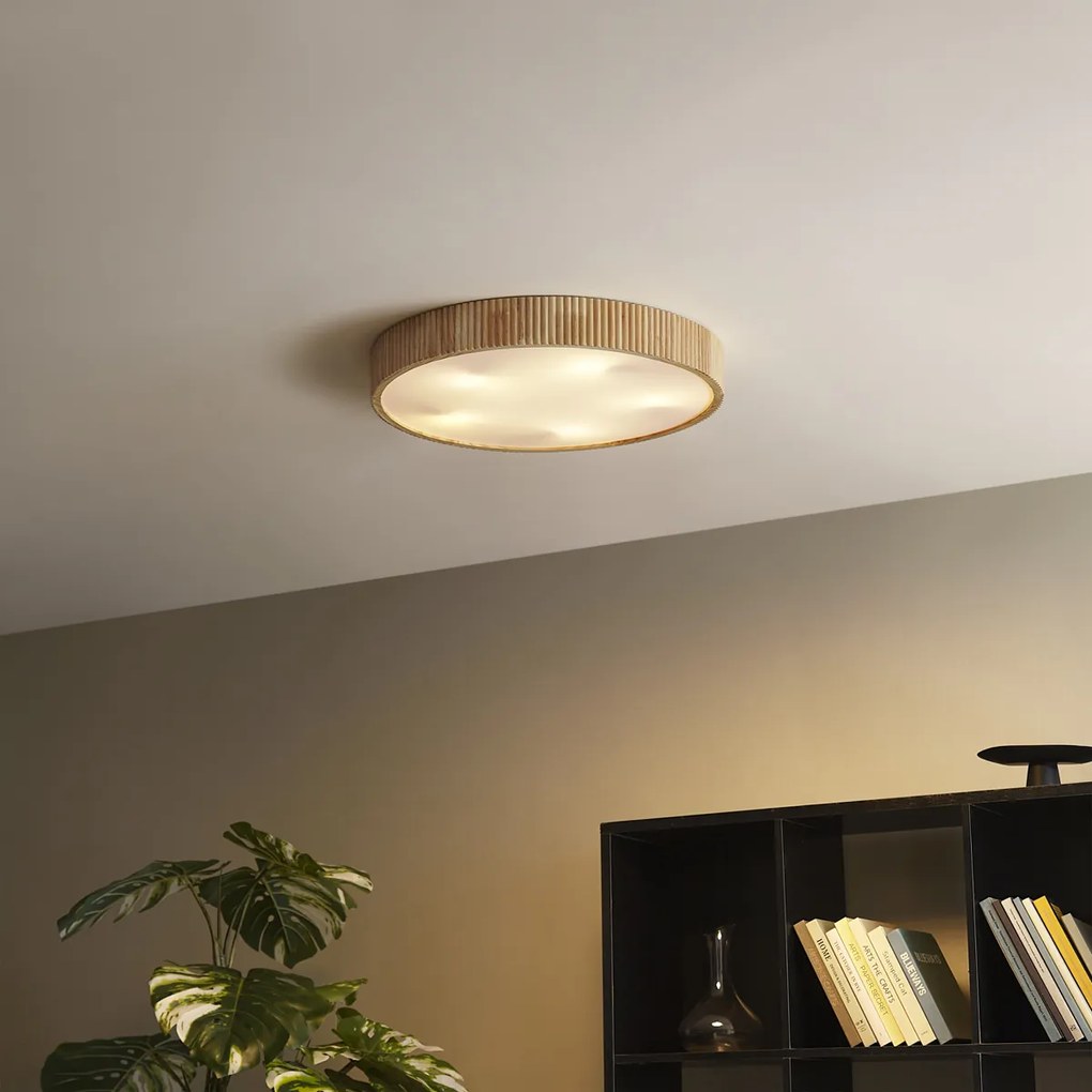 Plafonieră Japandi din lemn 60cm 5 lumini - Lyra