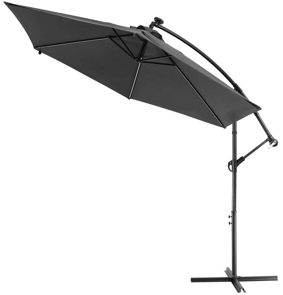 Deuba Umbrela de soare LED Mali Ø330 cm - antracit