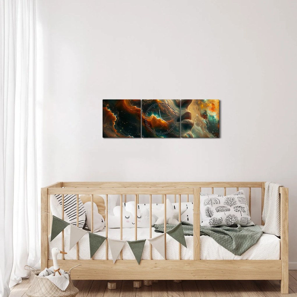Tablou - Chip în Spațiu (cu ceas) (90x30 cm)
