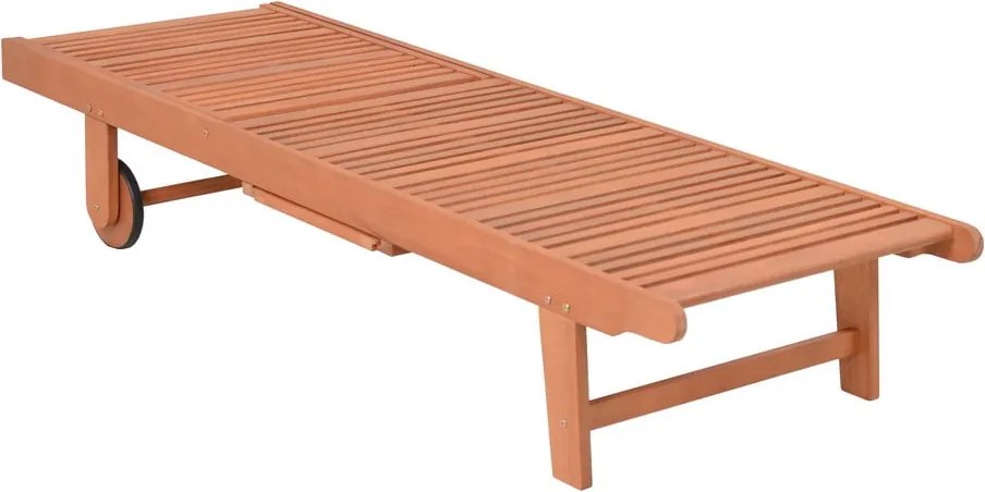 Șezlong de grădină crem/în culoare naturală din lemn masiv San Diego – Garden Pleasure