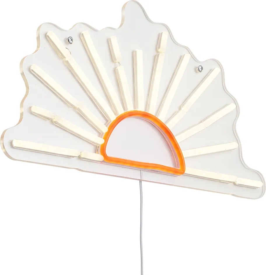 Lampă de perete neon Alb cald cu portocaliu cu LED integrat - Sunset