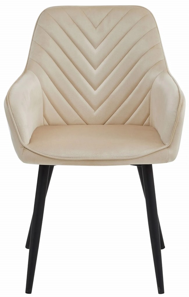 Scaun de masa NANA VELVET, crem