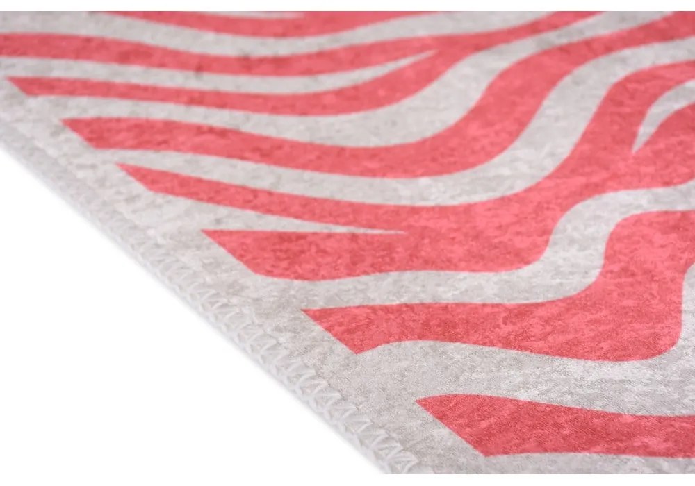 Covor tip traversă roz lavabil 80x200 cm Red Zebra – Vitaus