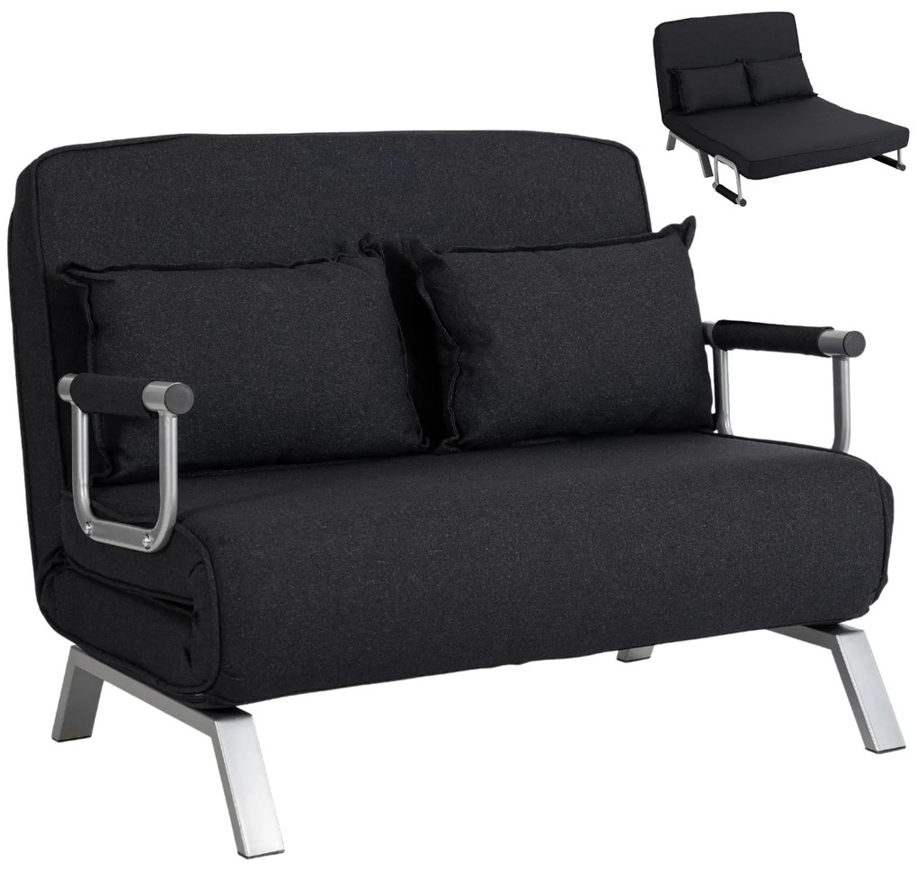 JAKS Fotoliu extensibil Bart 2 negru