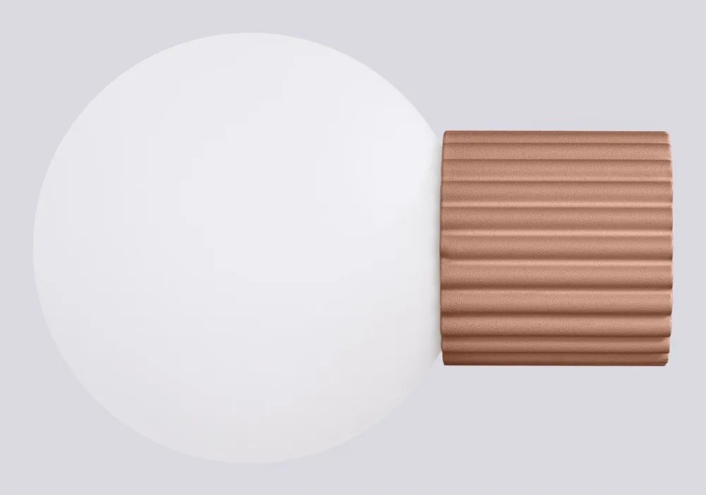 Aplică de perete maro deschis ø 12 cm Orbital – Sollux