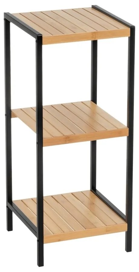 Etajeră neagră/în culoare naturală din bambus 30x70 cm – Casa Selección