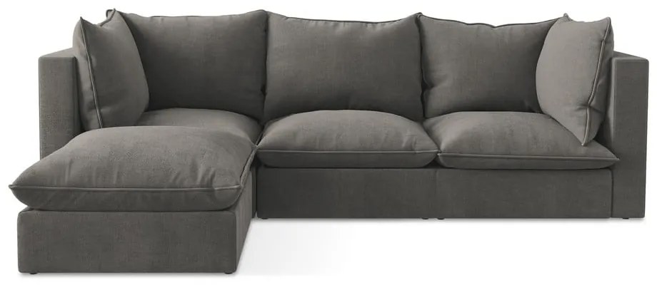 Colțar gri închis (cu colț pe partea stângă/cu șezlong) Manao – Makamii