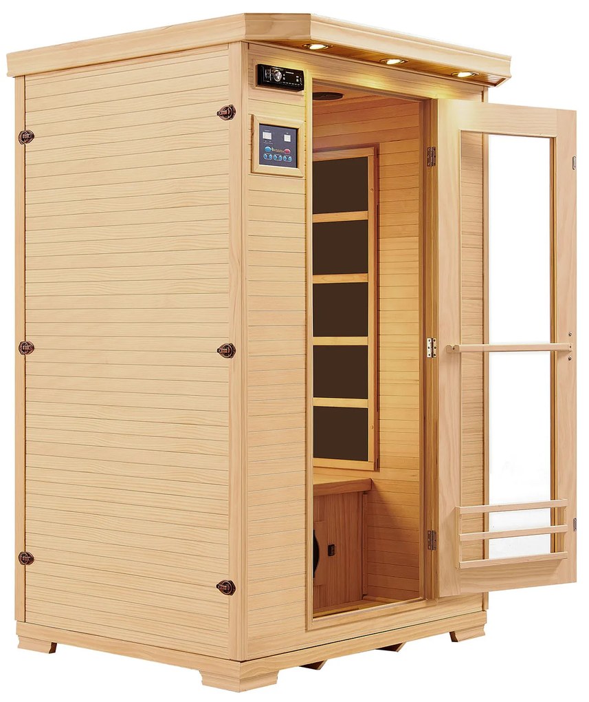 Infračervená sauna/ tepelná kabína Oslo s triplexným vykurovacím systémom a drevom Hemlock