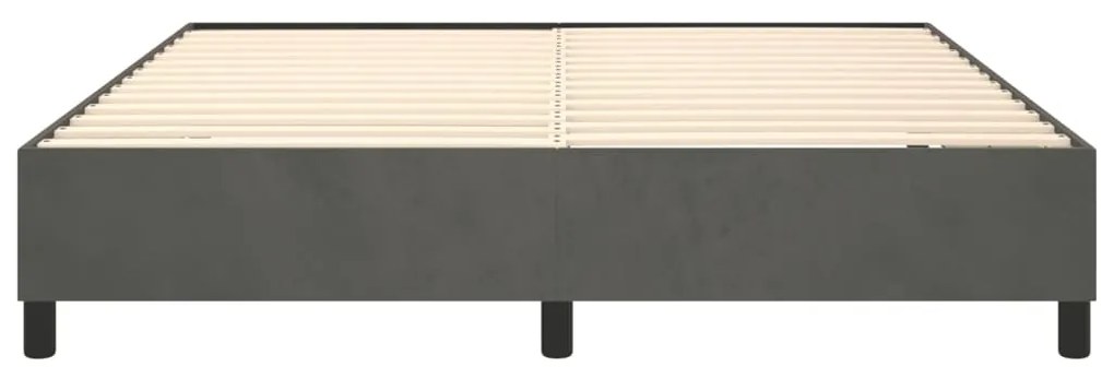 Cadru de pat box spring, gri inchis, 180x200 cm, catifea Morke gra, 35 cm, 180 x 200 cm