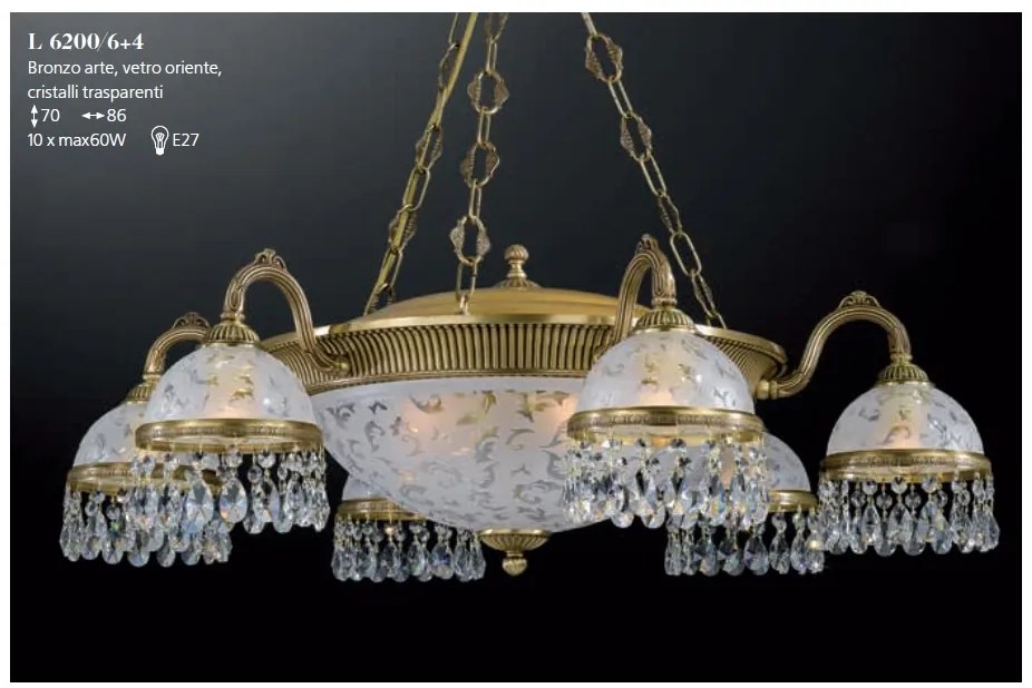 Candelabru design clasic realizat manual din alama si Cristal Scholer 6200