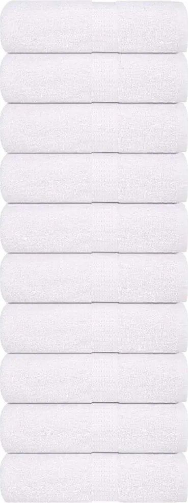 vidaXL Prosoape de oaspeți, FROGN, 10 buc., alb, 30x50 cm, 360 g/m²