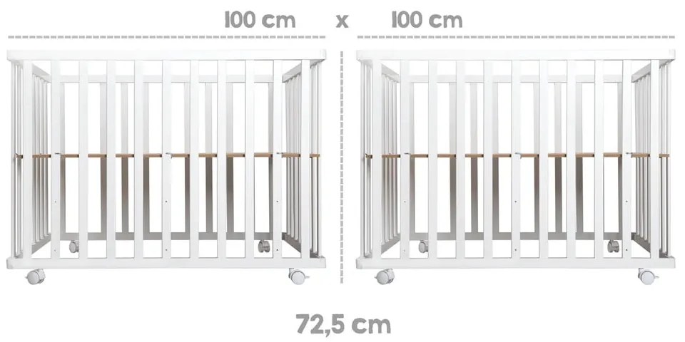 Țarc pentru copii alb 100x100 cm Little stars – Roba