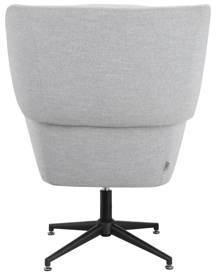 Fotoliu gri deschis wing cu tapițerie din catifea Vanessa – Støraa