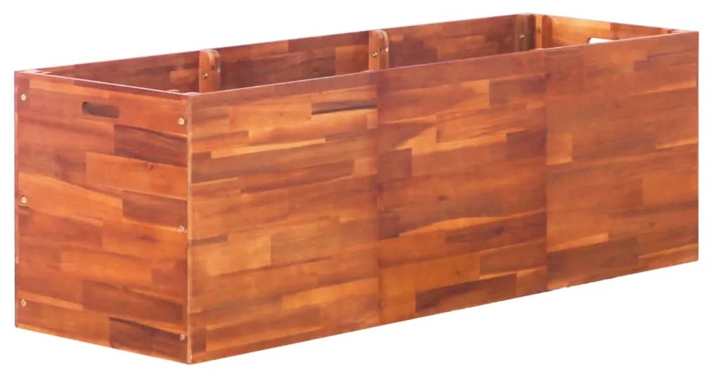 vidaXL Strat înălțat de grădină, 150 x 50 x 50 cm, lemn de acacia