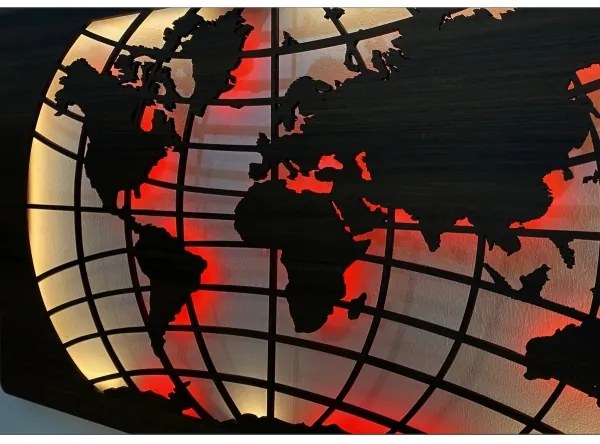 Li-Go 4709/DUB2 - Decorațiune LED de perete RGBW, LED/24W/230V, 125x74 cm, stejar + telecomandă