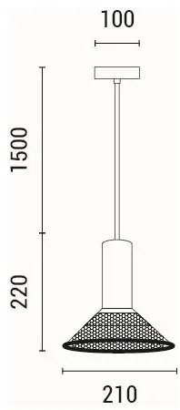 Lustră pe cablu 1xE27/40W/230V negru