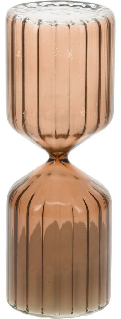 Clepsidră de sticlă maro, 7 x 19 cm