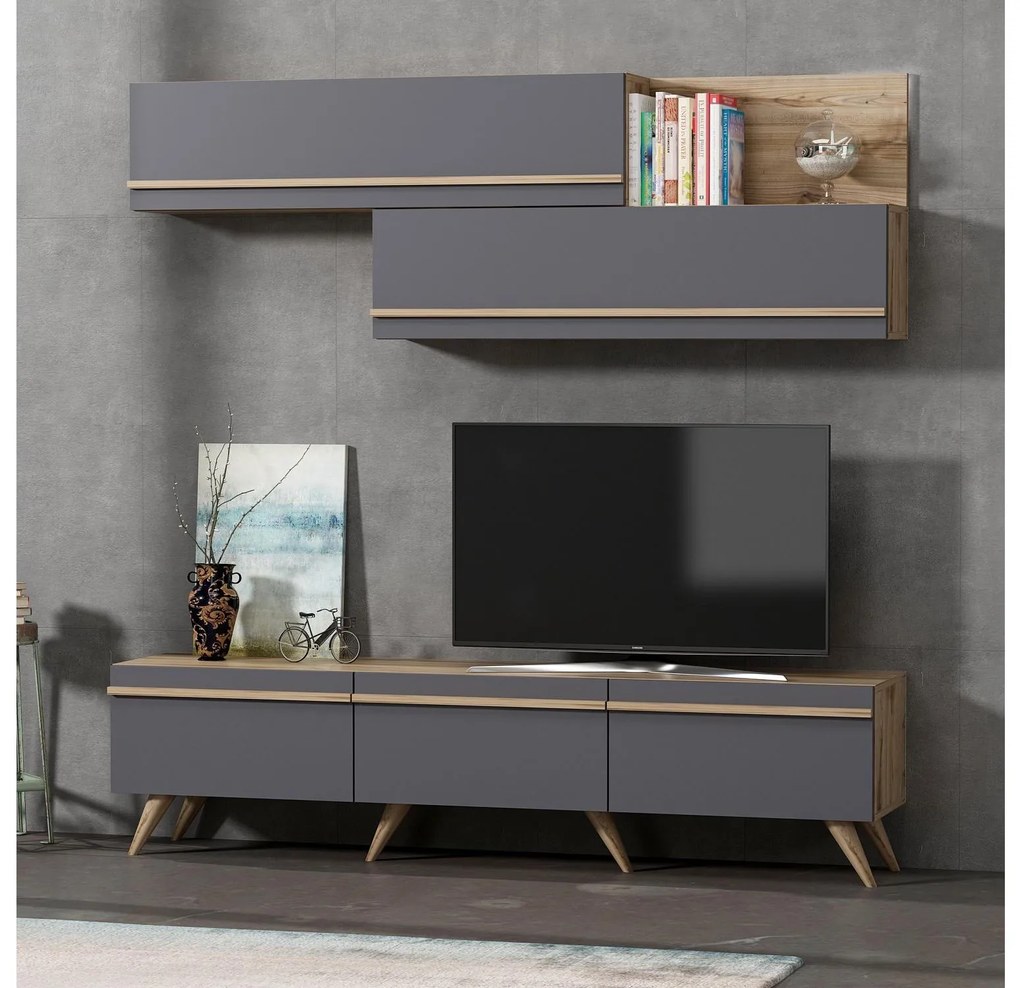Mobilier living Amstel (antracit + Nuc). 1088821