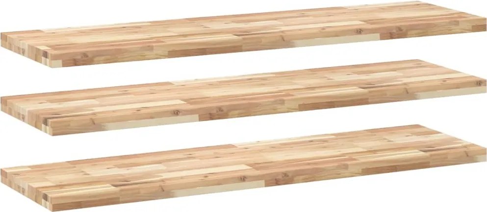 vidaXL Rafturi suspendate 3 buc. 160x40x4cm lemn masiv acacia netratat