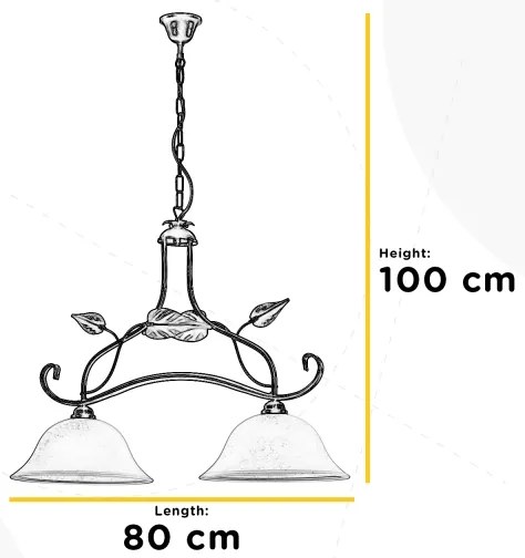 Lustră pe lanț MIRANDA 2xE27/22W/230V ONLI
