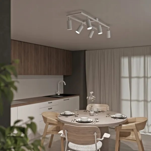 Plafonieră cu spoturi 6xGU10/30W/230V alb