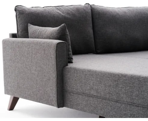 Colțar în L RIGA, antracit, orientare stânga