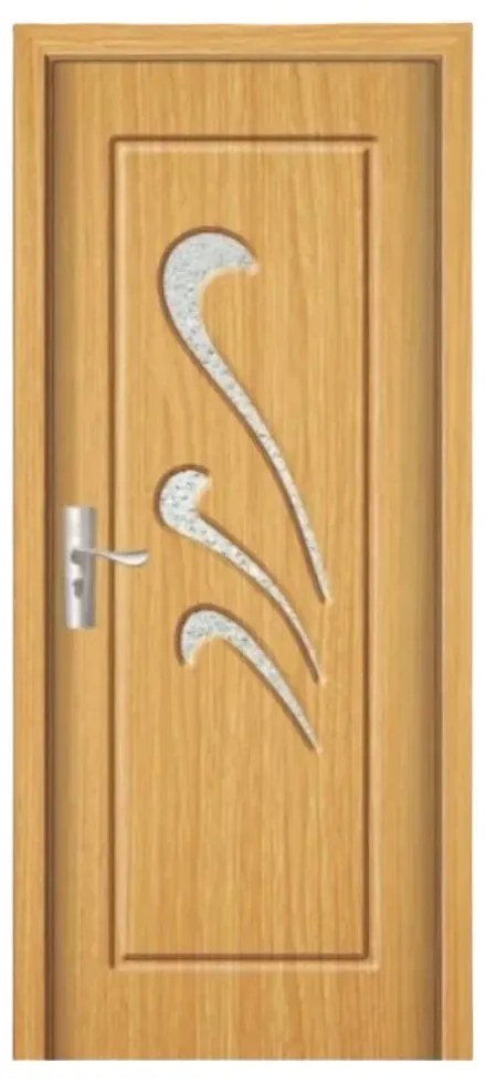 Usa Interior din MDF Novo Doors ND231, Cadru din Lemn Masiv, Geam Sablat, KIT COMPLET, Toc , Manere si balamale incluse (Culoare: Nuc, Toc: Fix,