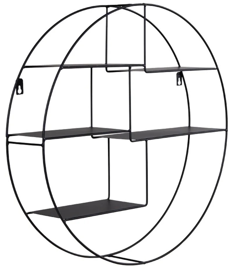 Etajeră neagră metalică de perete Genk - House Nordic