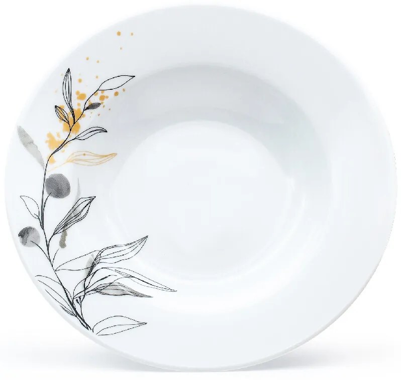 Set de masă din 18 piese Arôme Home Salcie, alb extra