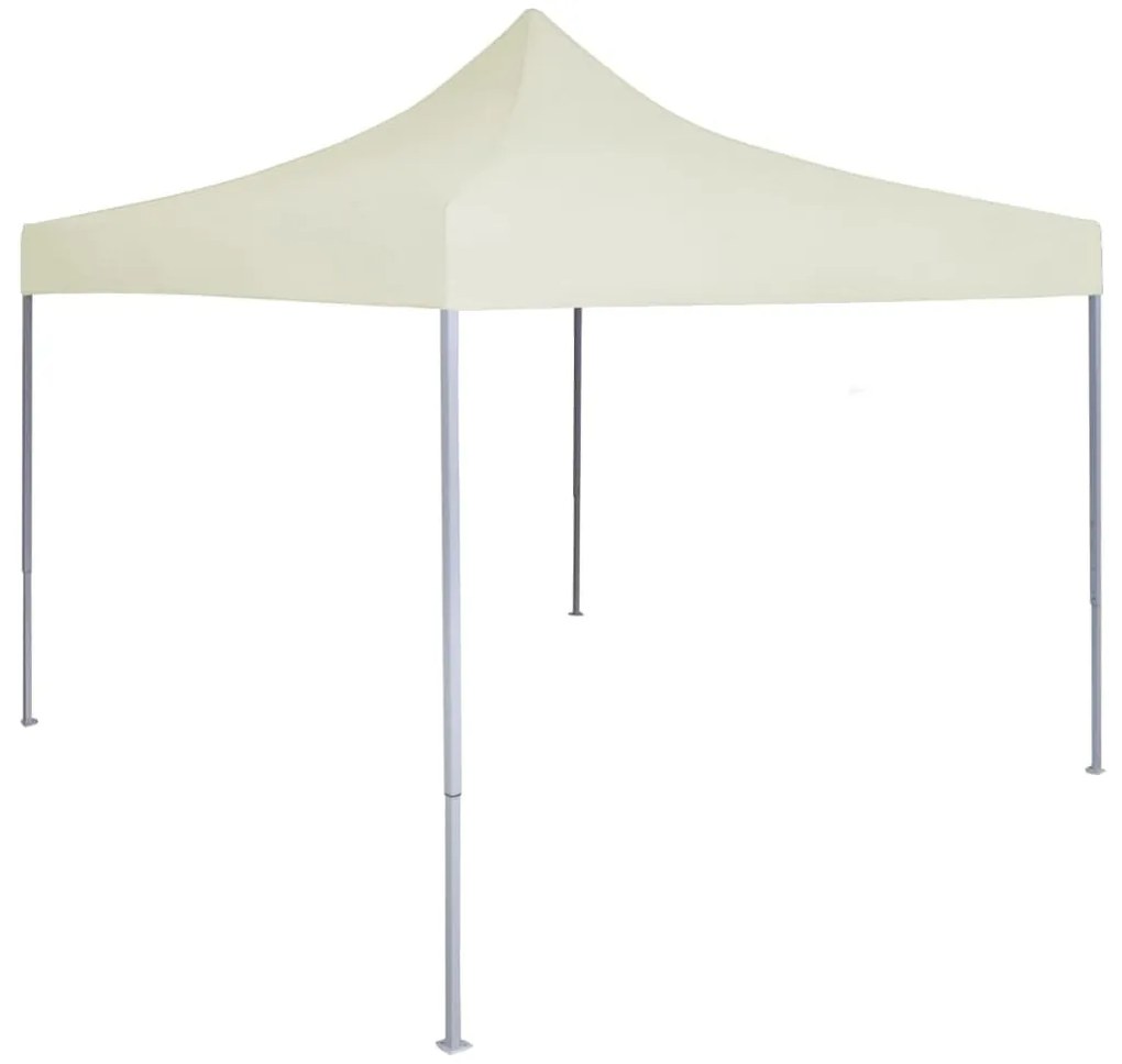 vidaXL Cort de petrecere pliabil profesional, crem, 2 x 2 m, oțel