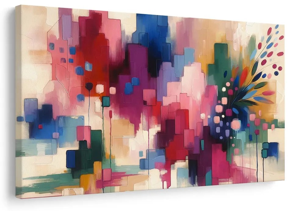 Tablou abstracție multicoloră