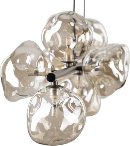 Brilagi - Lustru suspendat pe cablu VULCANO 9xG9/8W/230V bronz/bej fumuriu