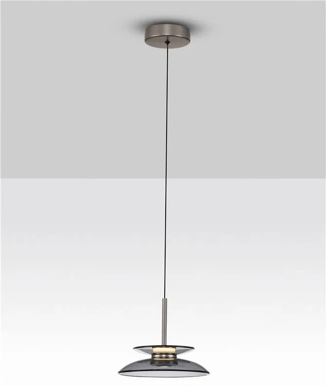 Lustra LED design ambiental Esti fumuriu 23cm