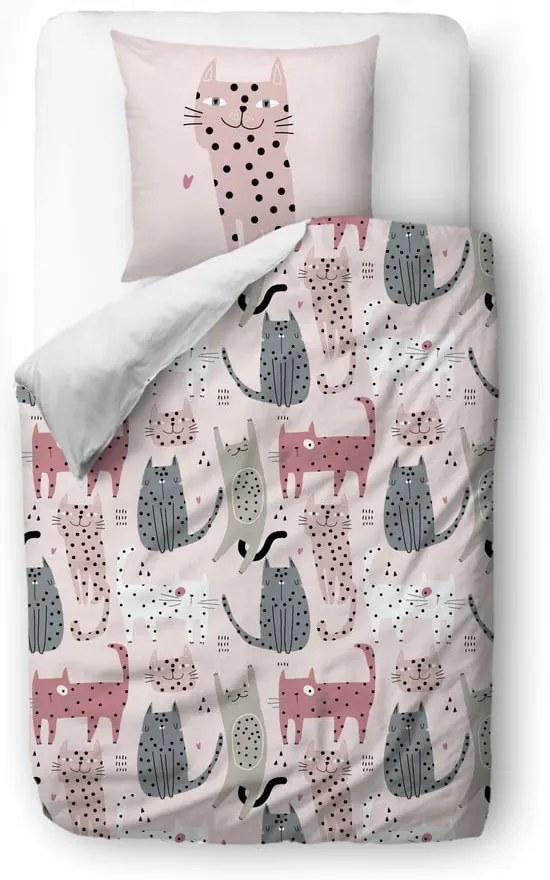 Lenjerie de pat pentru copii din bumbac satinat pentru pat de o persoană 140x200 cm – Butter Kings