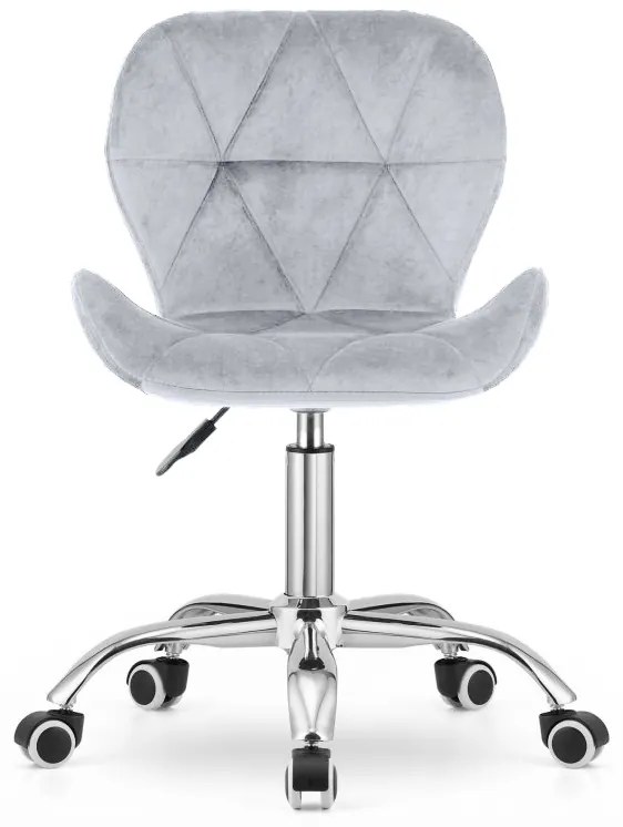 OFERTA Scaun de birou gri deschis AVOLA VELVET II. calitate superioara