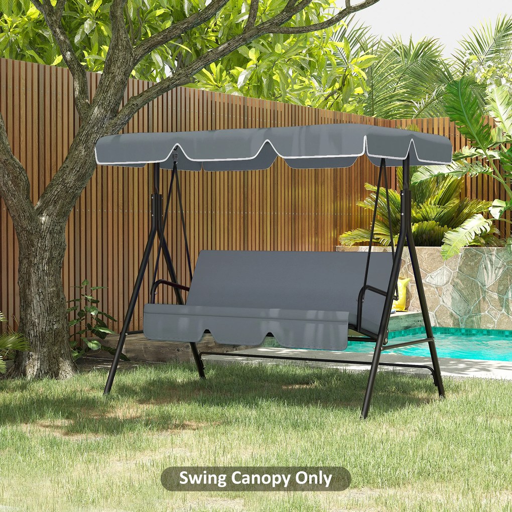 Copertina de Rezerva pentru Balansoar Outsunny, 2 Locuri, Cadru Tubular, Gri Inchis | Aosom Romania