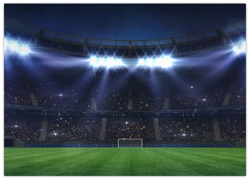 Tablou pe sticlă - Stadion de fotbal (70x50 cm)