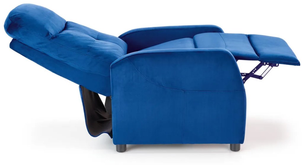 Fotoliu recliner Felipe 2 velvet bleumarin H103 cm