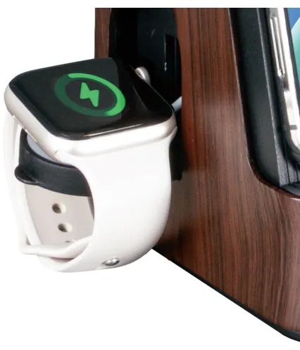 Immax 08999L - Lampă de birou LED+CCT cu dimmer, cu încărcare wireless QI, IDEAL LED/8W/230V, maro