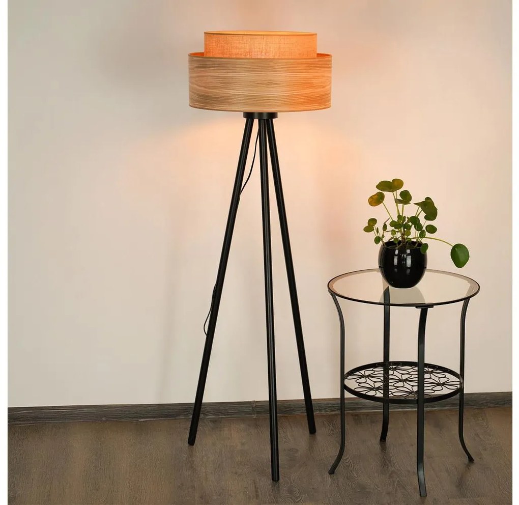 Brilagi - Lampă de podea MONTANA BOHO 1xE27/15W/230V maro/negru