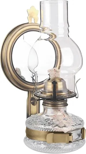 Brilagi - Lampă cu petrol cu oglindă MERLIN, auriu/patină