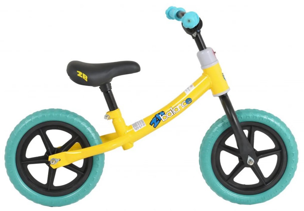 Bicicleta pedagogica fara pedale pentru copii NOVOKIDS™ Happy 2B, Roti 12" inch, 1-5 ani, Maxim 20 kg, Cadru carbon, Roti din spuma cauciucata EVA,