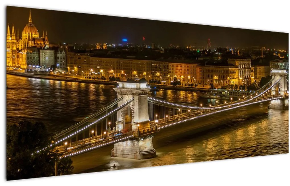 Tablou orașului nocturn (120x50 cm)