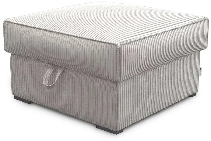 Taburet crem SMART COSARO cu spatiu de depozitare 65x65 cm