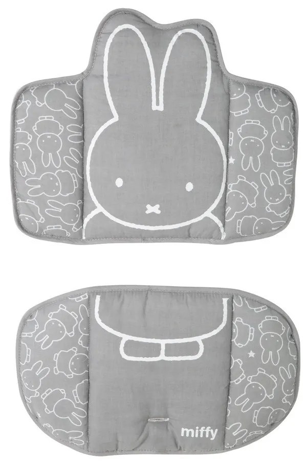 Pernă de scaun pentru copii gri Miffy – Roba