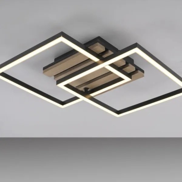 JUST LIGHT. 14053-79 - Plafonieră LED AKUSTIKA LED/15W/230V, stejar/negru