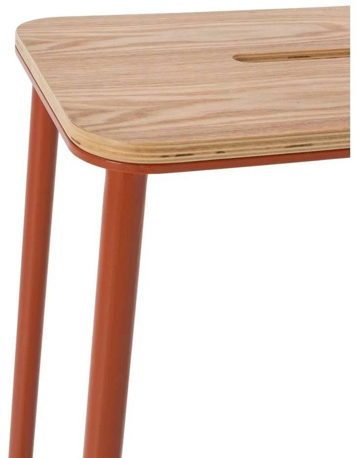 Set de scaune de bar cărămiziu 2 buc. (înălțime șezut 65 cm) Abba – Marckeric