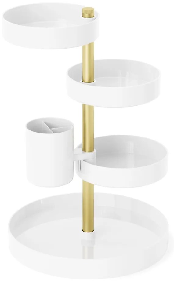 Organizator de baie alb pentru cosmetice din plastic Pirouette – Umbra