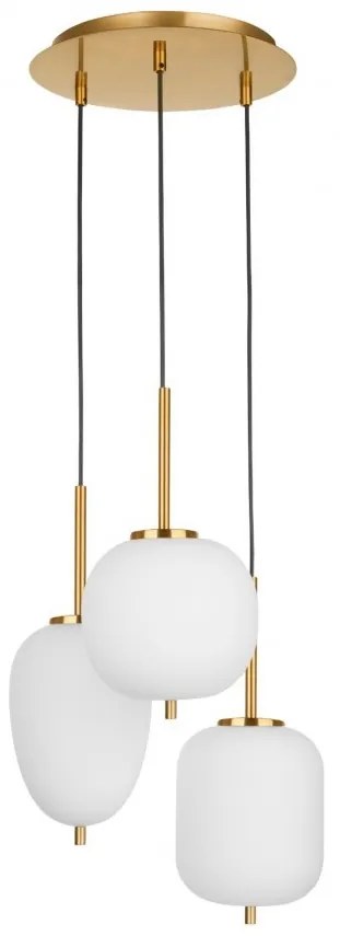 Lustra cu 3 pendule, design modern Lato