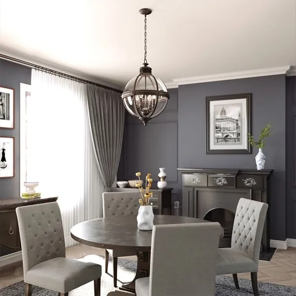 Lustră pe lanț Feiss FE-ADAMS-4P-ANL ADAMS 4xE14/60W/230V bronz